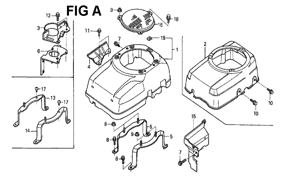 Fig-8 Diagram and Parts List for GXV340K2 Type DP2 Honda Engine
