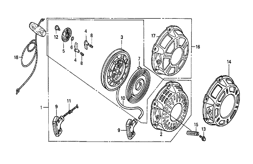 Fig-0 Diagram and Parts List for GX160K1 Type VS Honda Engine