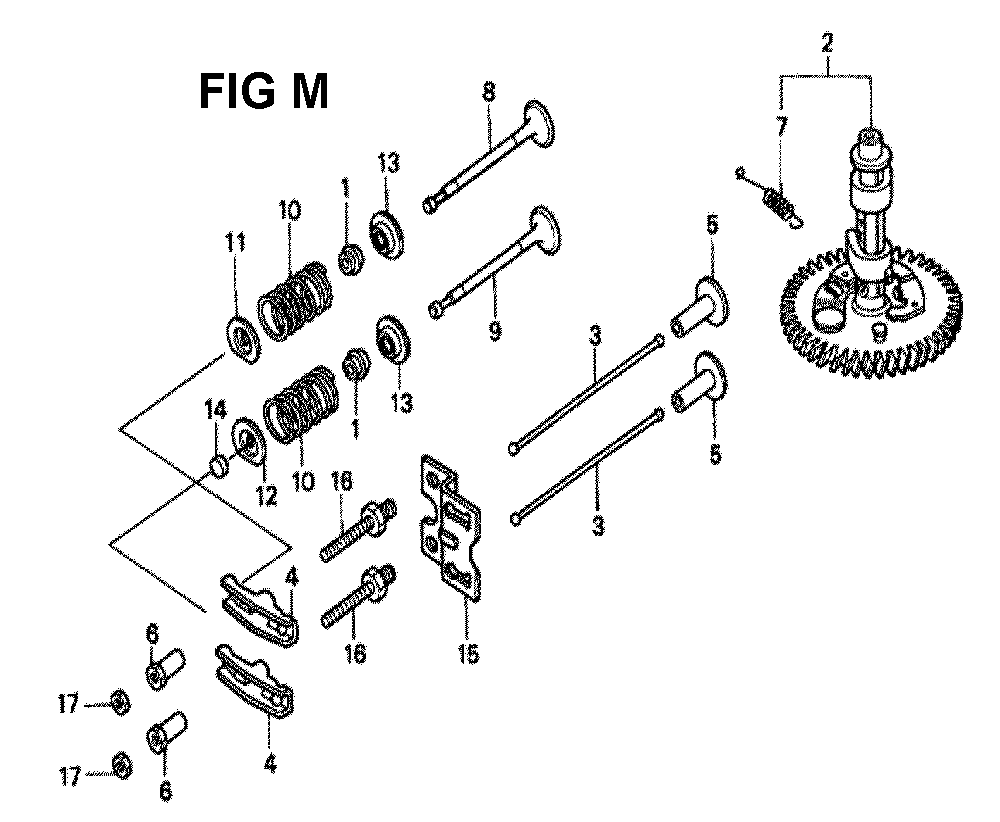 Fig-12 Diagram and Parts List for GXV340K2 Type DA Honda Engine