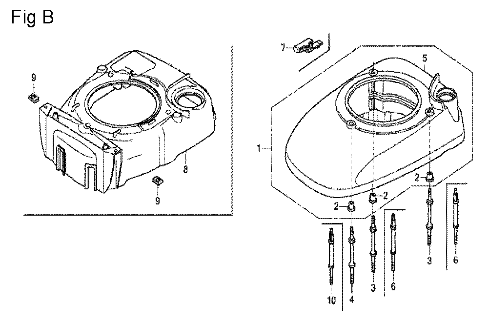 Fig-2 Diagram and Parts List for GCV190LA Type N5AP Honda Engine