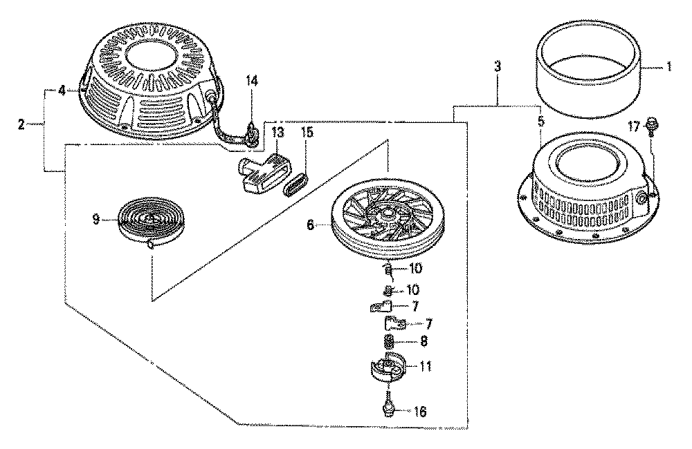 Fig-0 Diagram and Parts List for GXV340K2 Type DNG4 Honda Engine