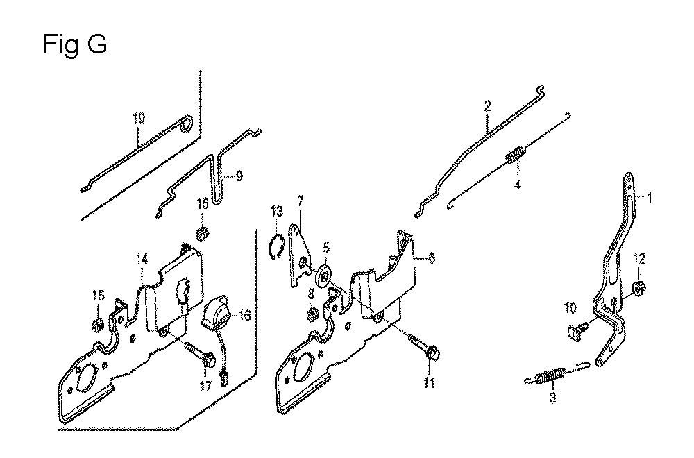 Fig-7 Diagram and Parts List for GCV190A Type A1AE Honda Engine
