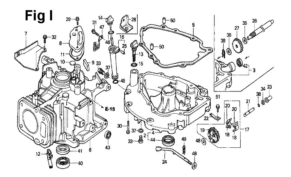 Fig-10 Diagram and Parts List for GXV120 Type P Honda Engine