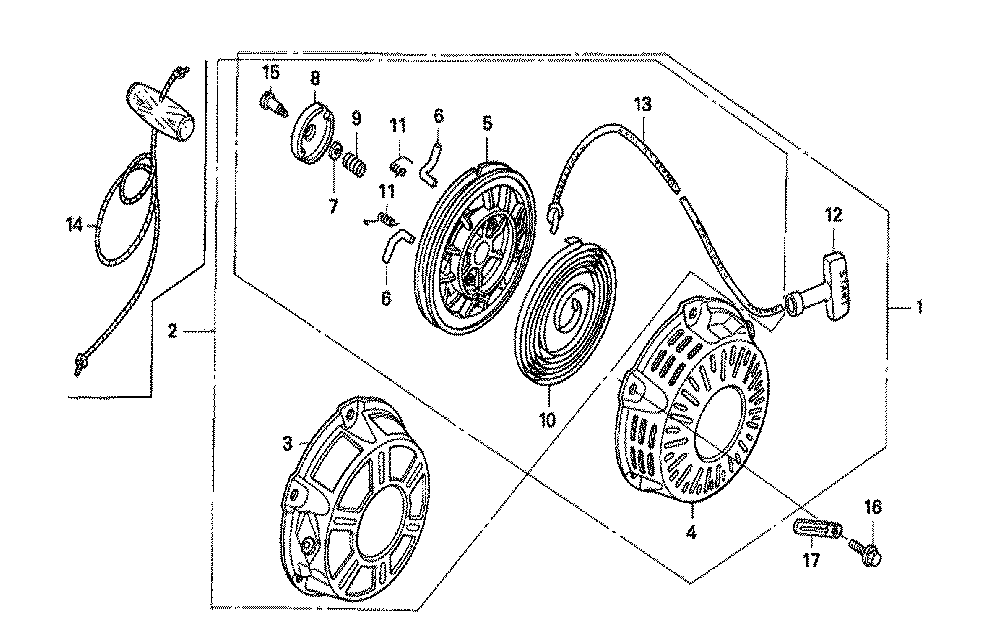 Fig-0 Diagram and Parts List for GX160K1 Type QH2 Honda Engine