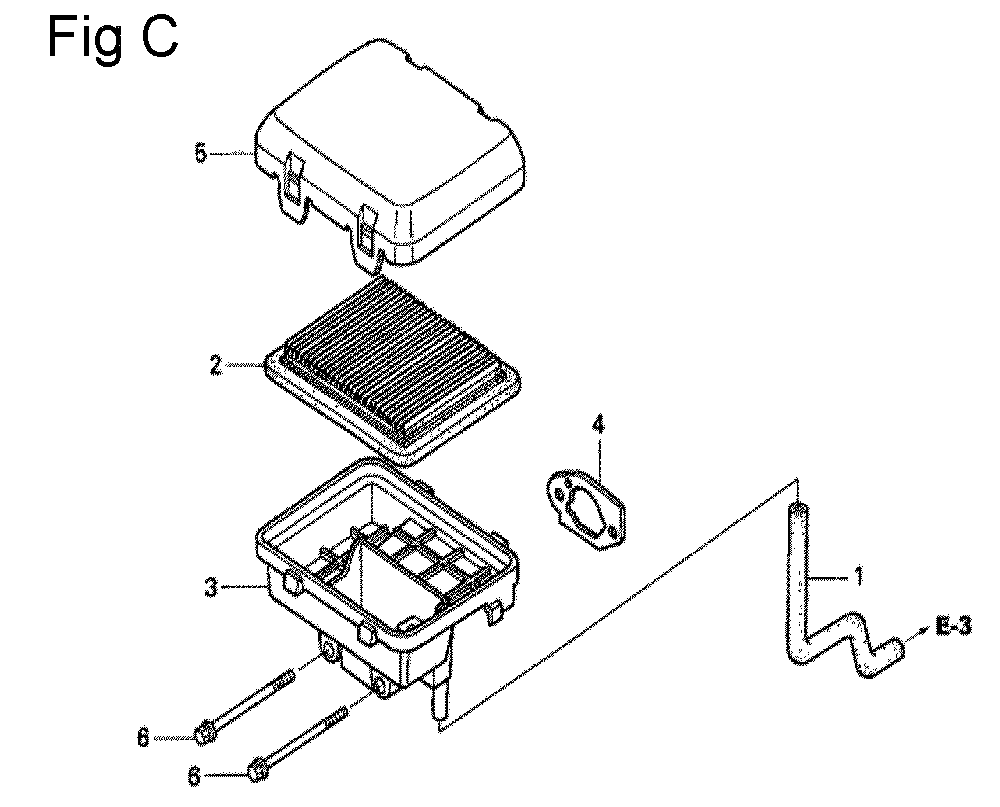 Fig-3 Diagram and Parts List for GC190A Type QHC Honda Engine