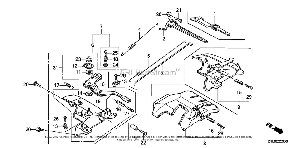 Control Diagram and Parts List for GX340U2 (typeSMX2)(GCBKK-1000001) Honda Engine