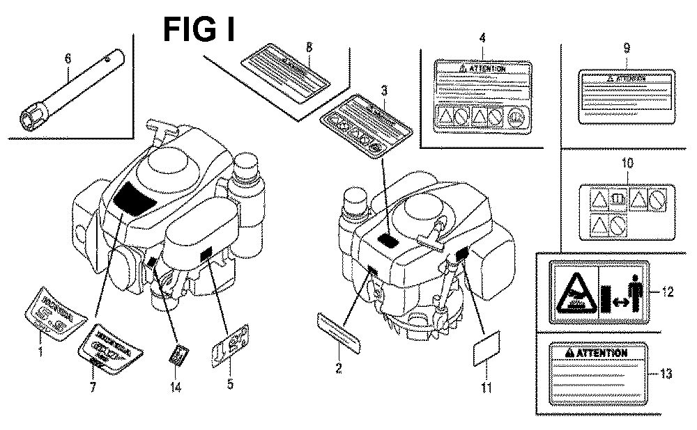 Fig-2 Diagram and Parts List for GXV160UH2 Type N1AB Honda Engine