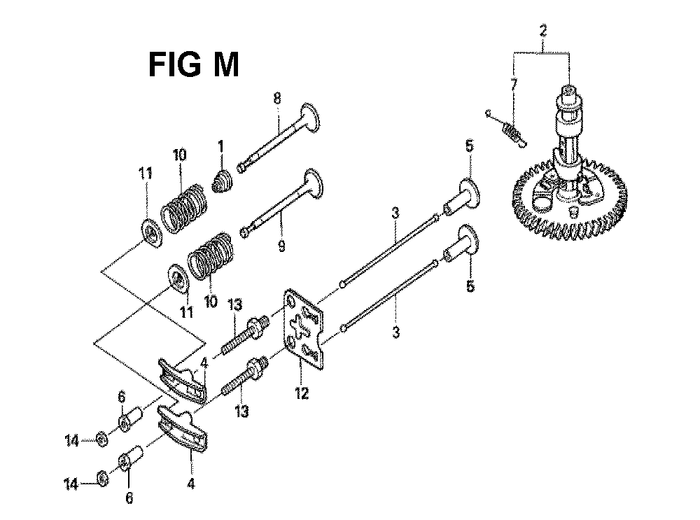 Fig-4 Diagram and Parts List for GXV160H2 Type A14 Honda Engine