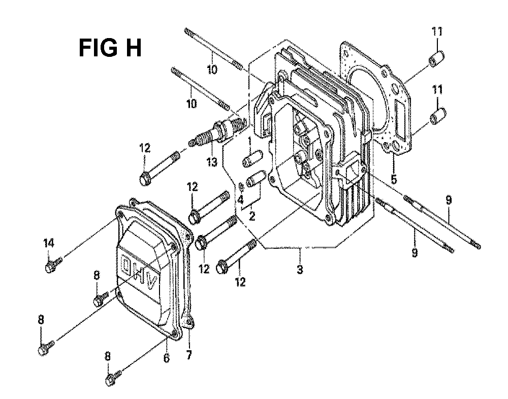 Fig-9 Diagram and Parts List for GXV160H2 Type N5M Honda Engine