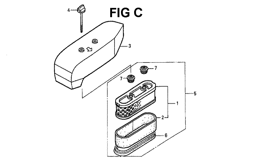 Fig-11 Diagram and Parts List for GXV160K1 Type N426 Honda Engine