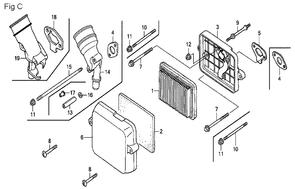 Fig-3 Diagram and Parts List for GX100U Type QA2 Honda Engine