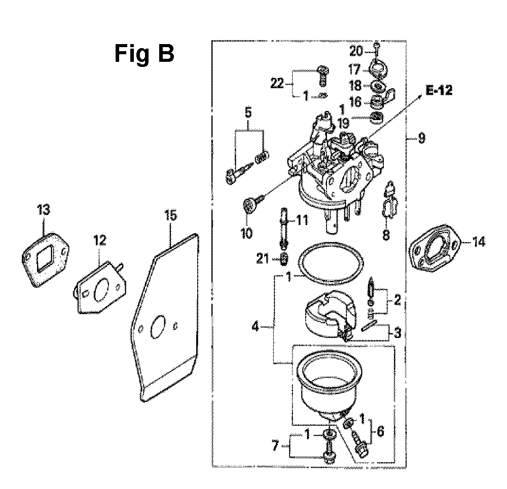 Fig-1 Diagram and Parts List for GXV160A1 Type A1T Honda Engine