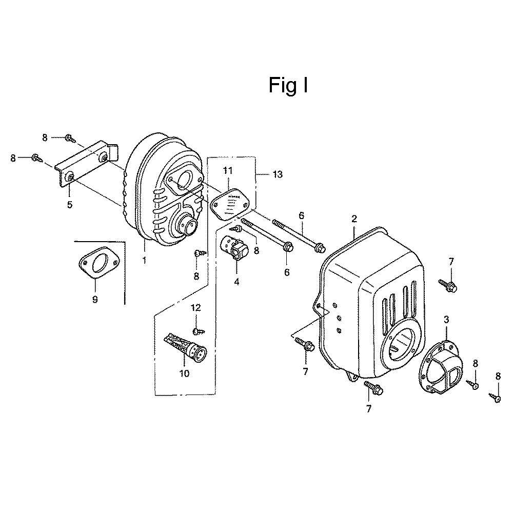 Fig-9 Diagram and Parts List for GC135 Type QHA Honda Engine