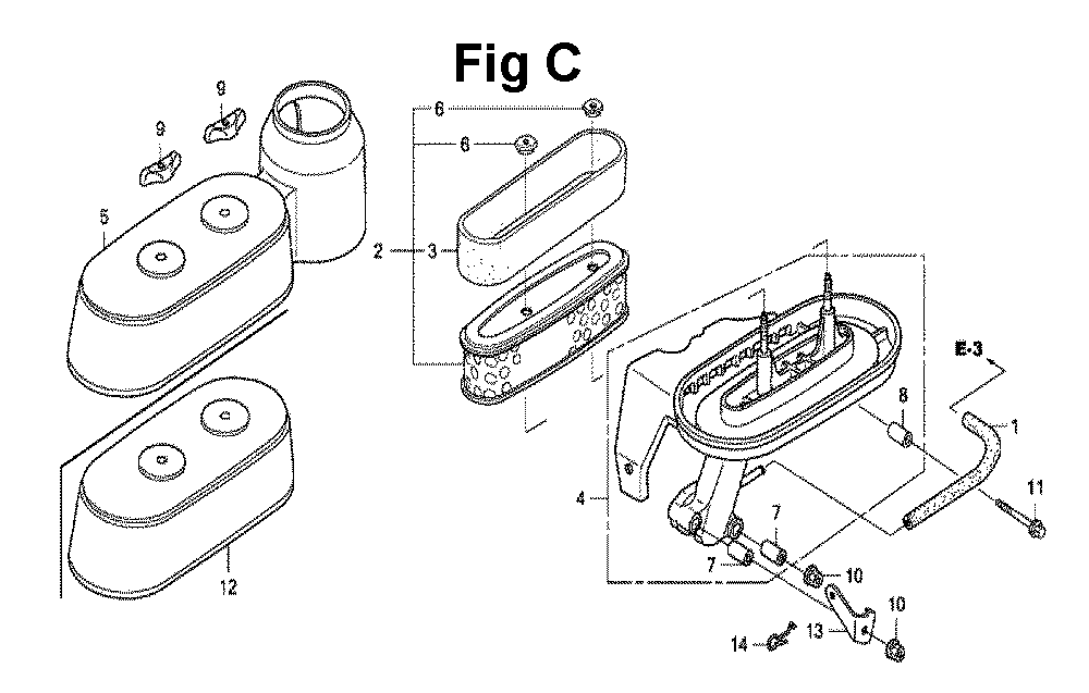 Fig-6 Diagram and Parts List for GXV160UH2 Type A1S Honda Engine
