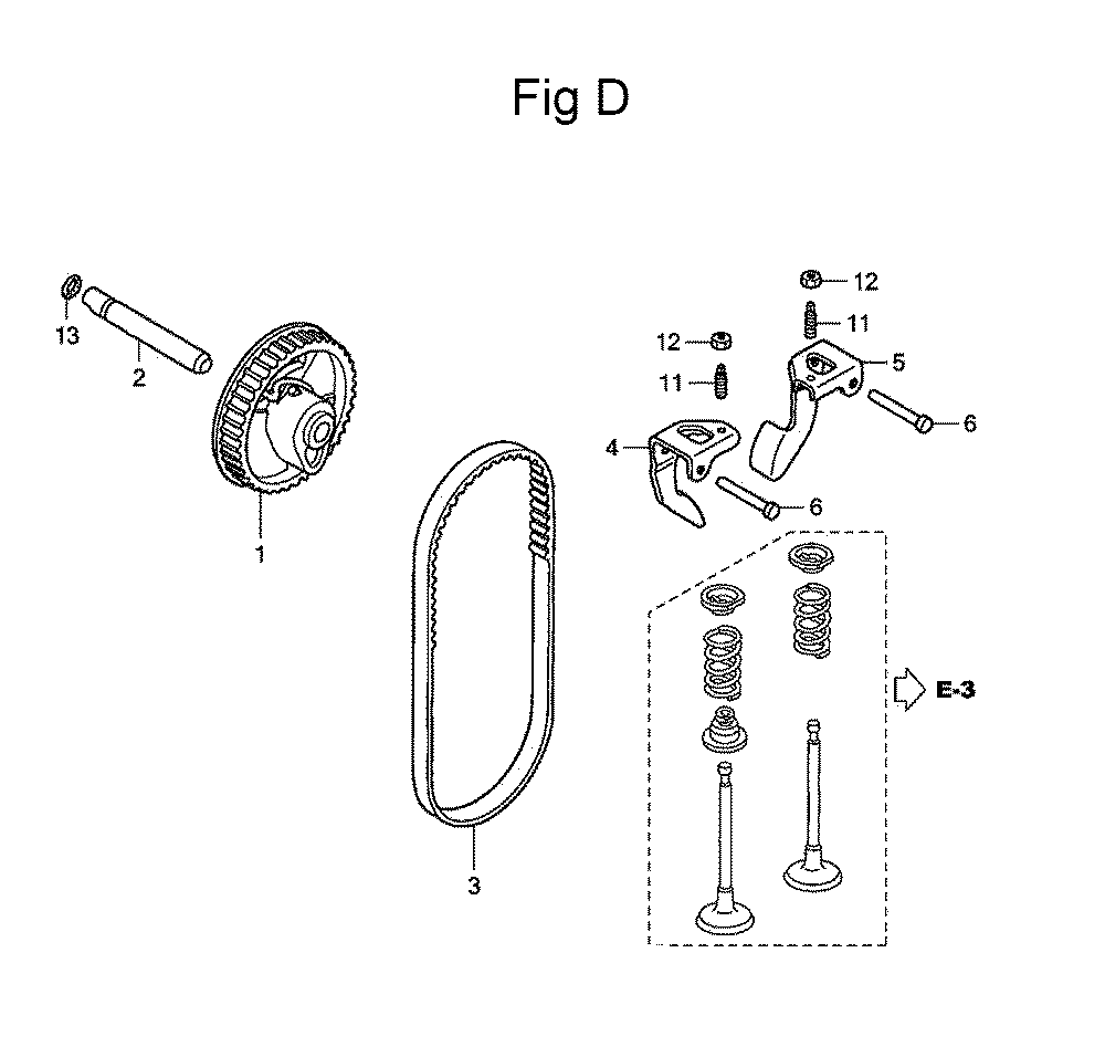 Fig-4 Diagram and Parts List for GC135 Type WME2 Honda Engine