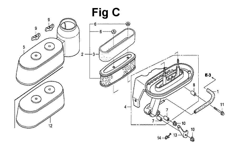 Fig-11 Diagram and Parts List for GXV160UH2 Type SFL1 Honda Engine