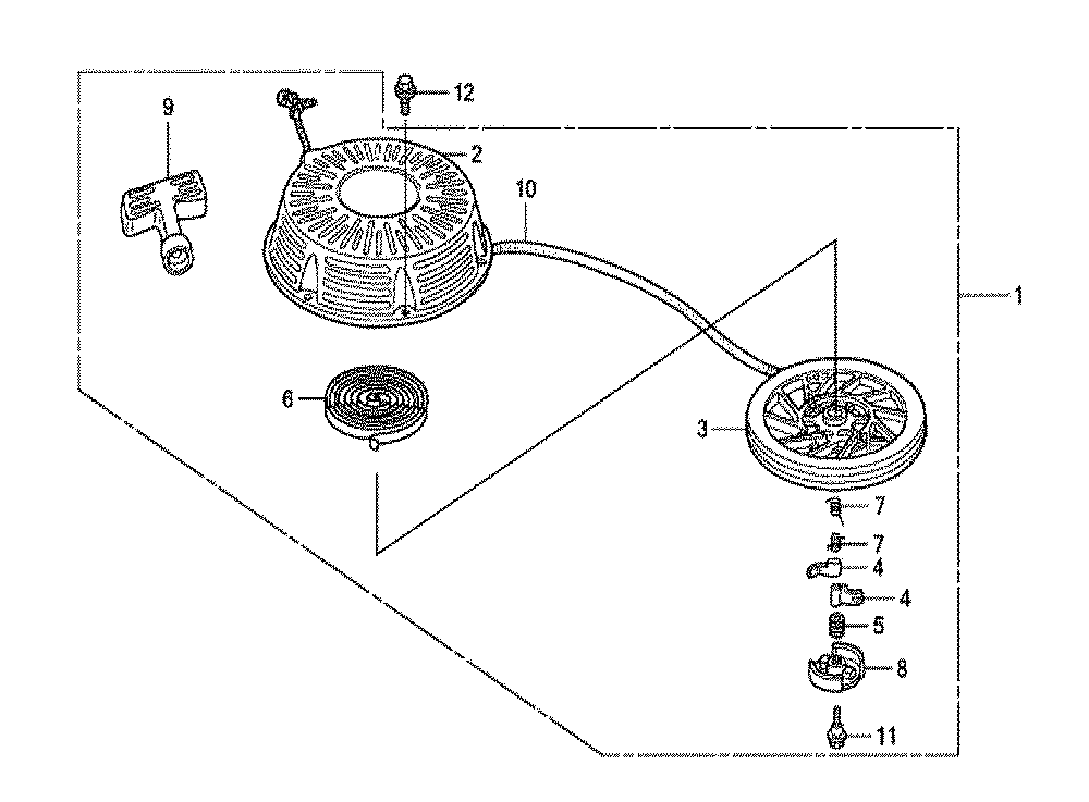 Fig-0 Diagram and Parts List for GXV530R Type QRA4 Honda Engine