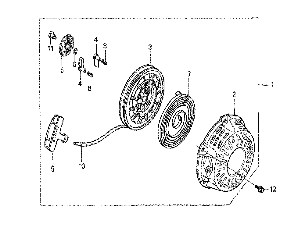 Fig-0 Diagram and Parts List for GX120K1 Type KRS5 Honda Engine