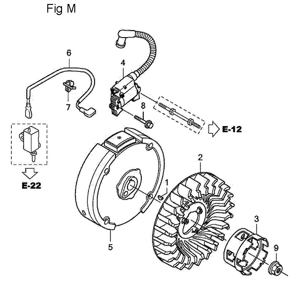 Fig-13 Diagram and Parts List for GC190LA Type QHAF Honda Engine