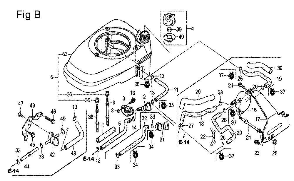 Fig-2 Diagram and Parts List for GCV160A Type S3A2 Honda Engine