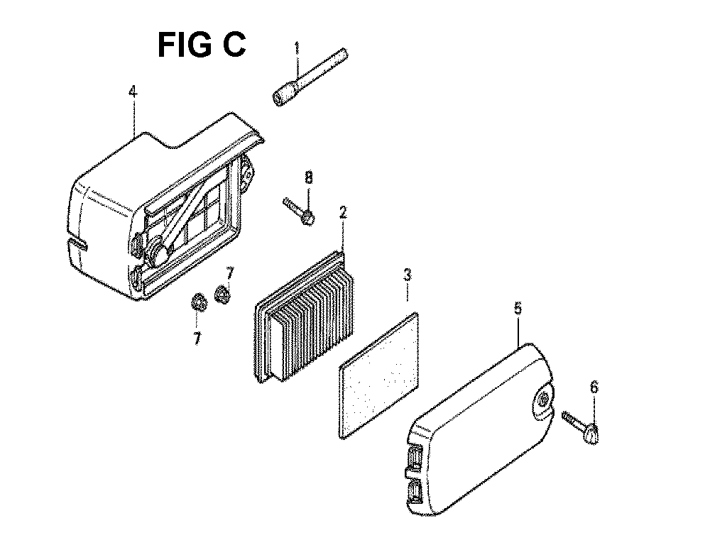 Fig-2 Diagram and Parts List for GXV140 Type N2V Honda Engine