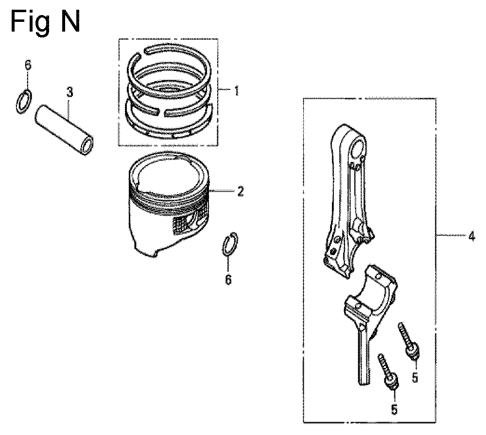 Fig-14 Diagram and Parts List for GC160A Type QHE4 Honda Engine