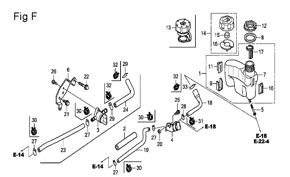 Fig-6 Diagram and Parts List for GCV160LE Type A2A9 Honda Engine