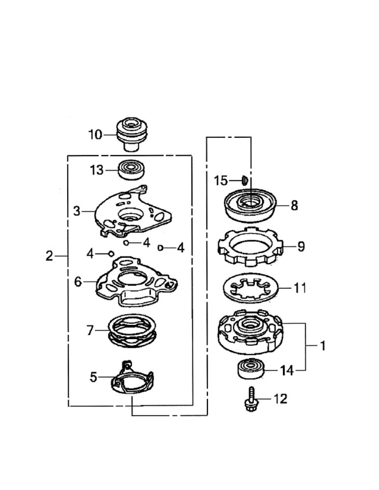 Blade Holder Diagram and Parts List for GCV190-LABHH  Honda Engine