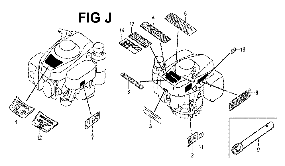 Fig-5 Diagram and Parts List for GXV160H2 Type N4 Honda Engine