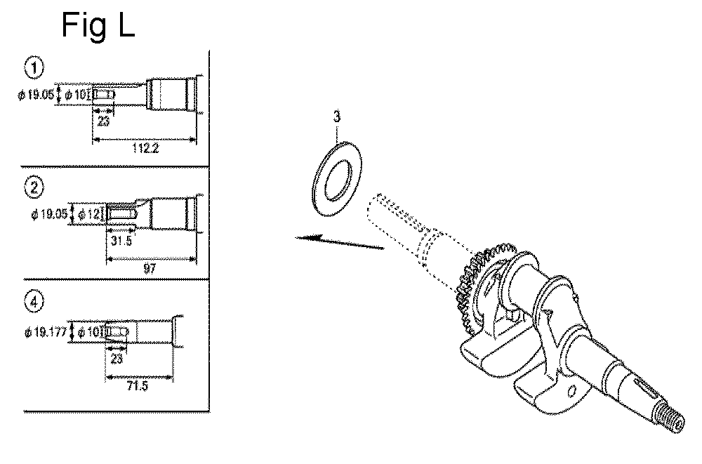 Fig-12 Diagram and Parts List for GC190LA Type QHC Honda Engine