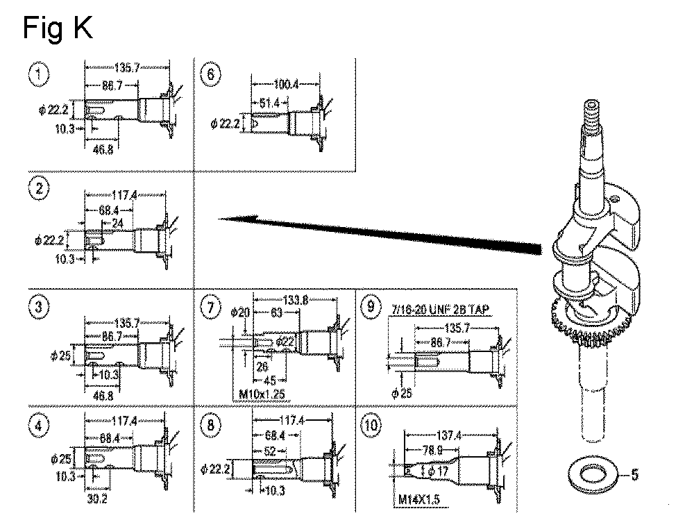 Fig-11 Diagram and Parts List for GCV160A Type A2A Honda Engine