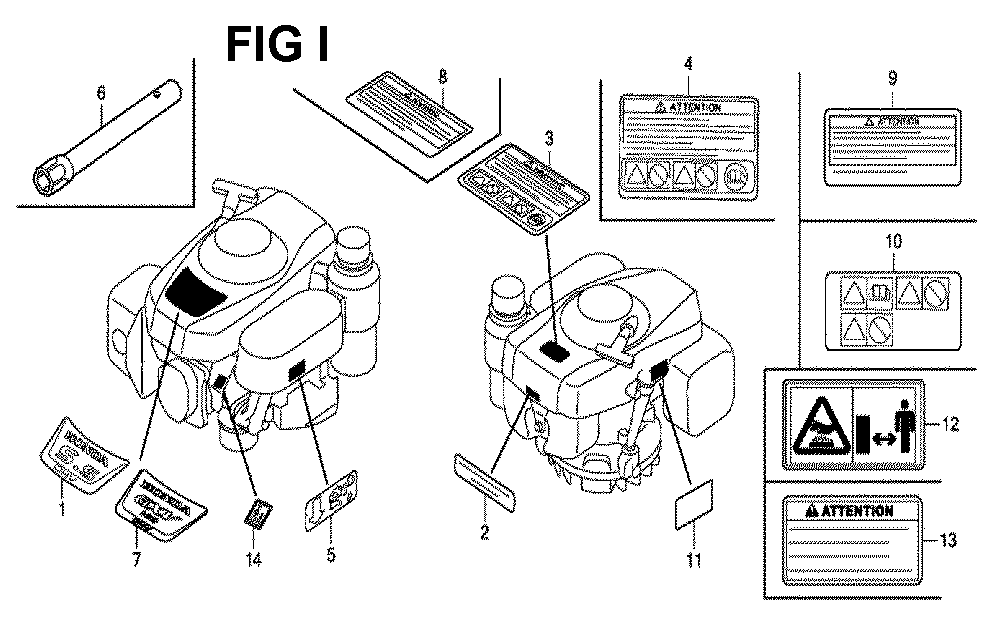 Fig-10 Diagram and Parts List for GXV160UH2 Type A12W Honda Engine