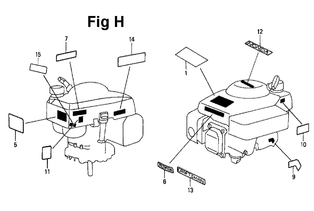 Fig-6 Diagram and Parts List for GXV140 Type N2 Honda Engine