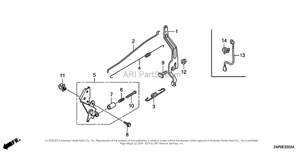 Control (3) Diagram and Parts List for GXV160UH2 (typeN1AB)(GJABH-1000001) Honda Engine
