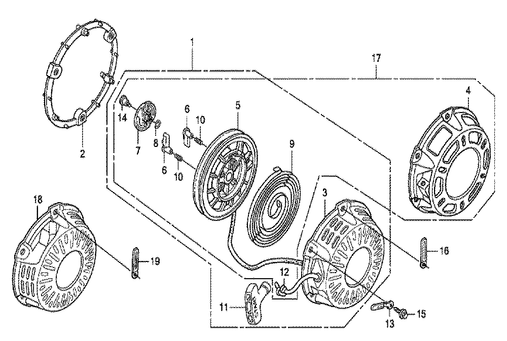 Fig-0 Diagram and Parts List for GX200 Type SDB2 Honda Engine