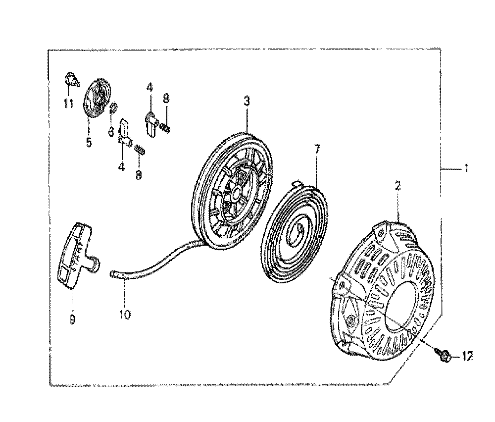Fig-0 Diagram and Parts List for GX120K1 (UXU)(43-9099999) Honda Engine