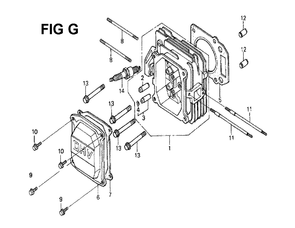 Fig-3 Diagram and Parts List for GXV160 Type SFS Honda Engine