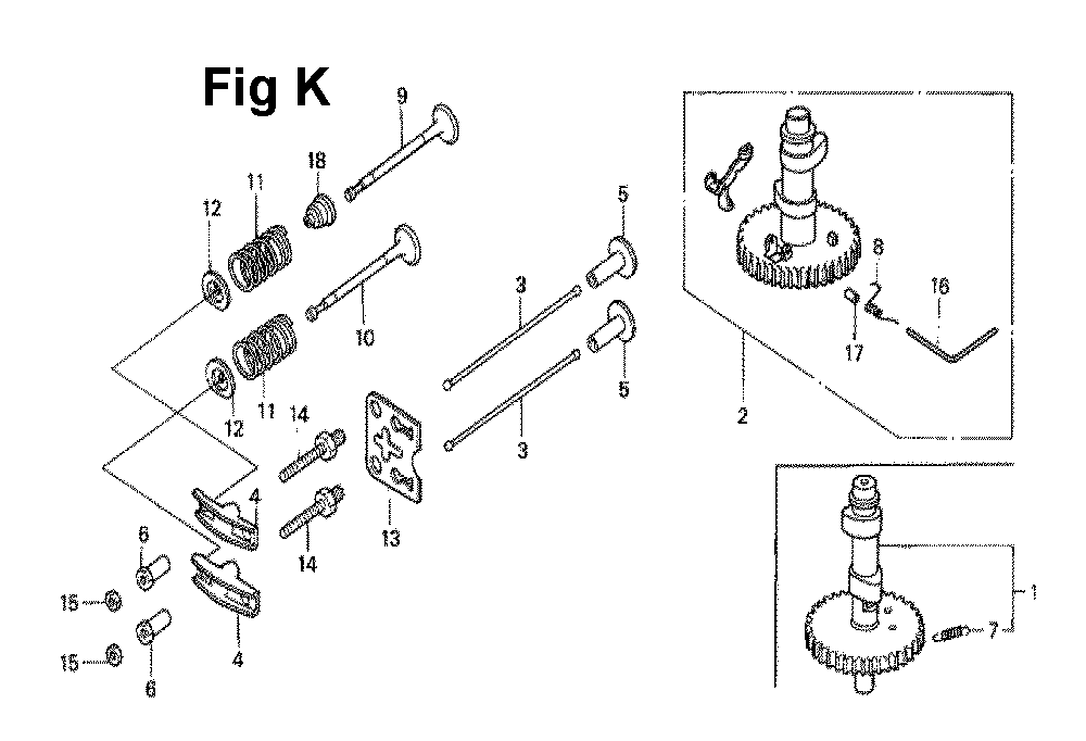 Fig-11 Diagram and Parts List for GXV140 Type A2C Honda Engine