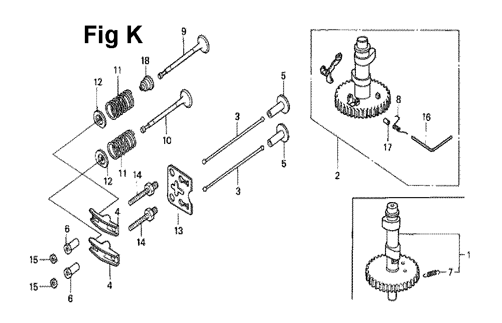 Fig-1 Diagram and Parts List for GXV140 Type N2C Honda Engine