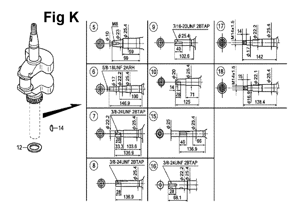 Fig-13 Diagram and Parts List for GXV160UH2 Type N1F1 Honda Engine