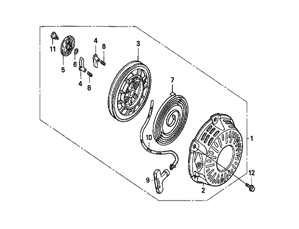 Fig-0 Diagram and Parts List for GX160K1 Type VSW4 Honda Engine