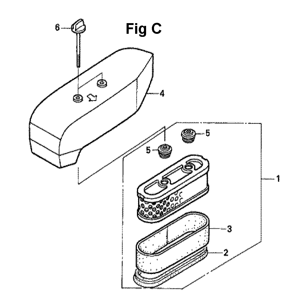 Fig-3 Diagram and Parts List for GXV160A1 Type A12 Honda Engine
