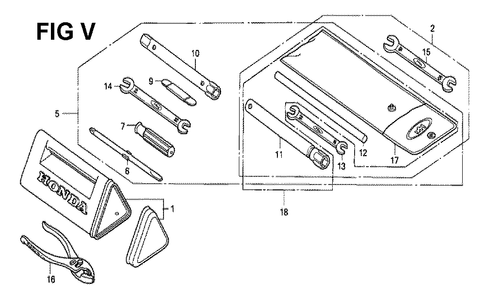 Fig-8 Diagram and Parts List for GX160K1 Type H1 Honda Engine