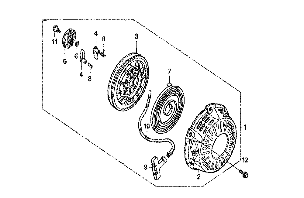 Fig-0 Diagram and Parts List for GX160K1 Type SNX Honda Engine