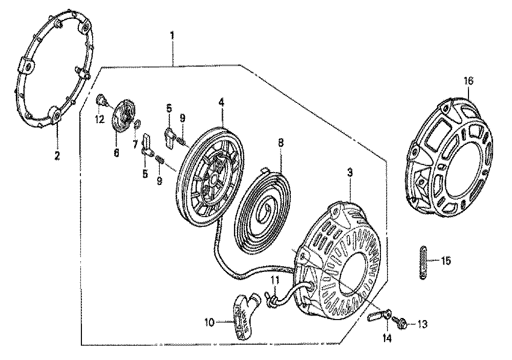 Fig-0 Diagram and Parts List for GX200 RHQ4-Seri-10-1899999 Honda Engine