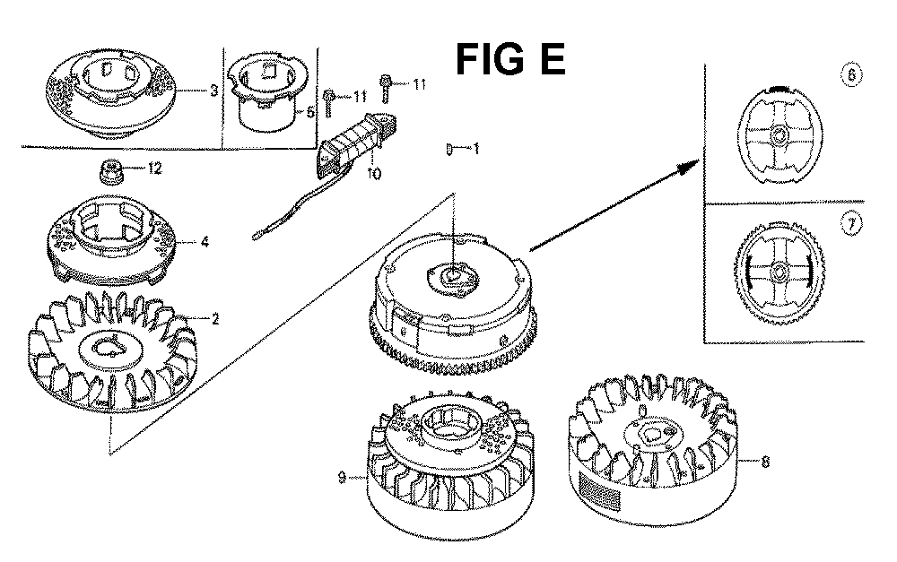 Fig-9 Diagram and Parts List for GXV160K1 Type N4 Honda Engine