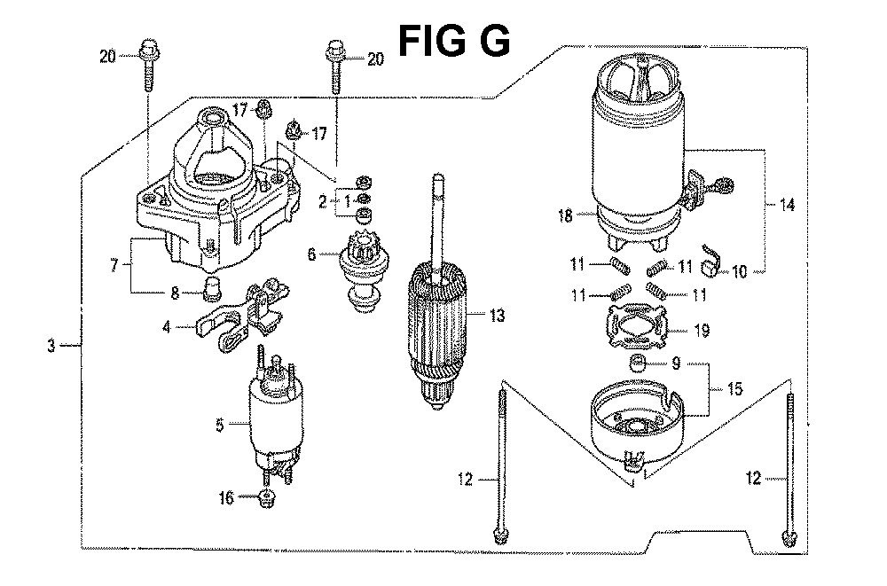 Fig-9 Diagram and Parts List for GXV530 Type EXA1A Honda Engine