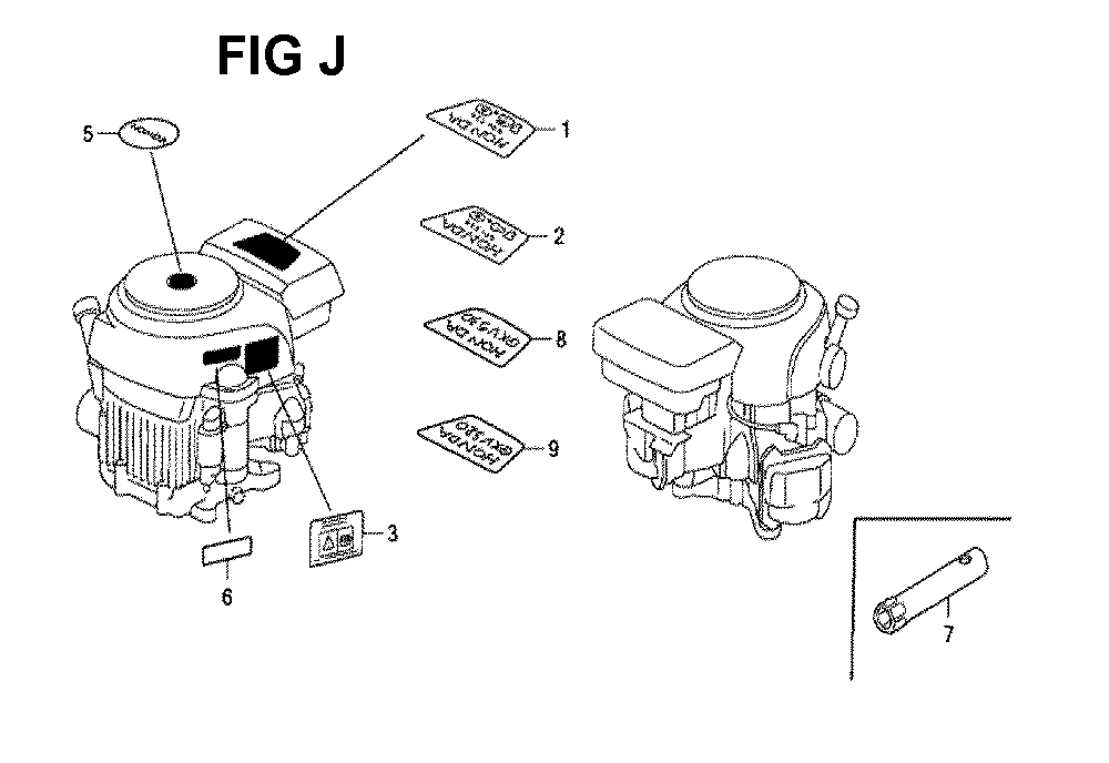 Fig-8 Diagram and Parts List for GXV530 Type SXE3A Honda Engine