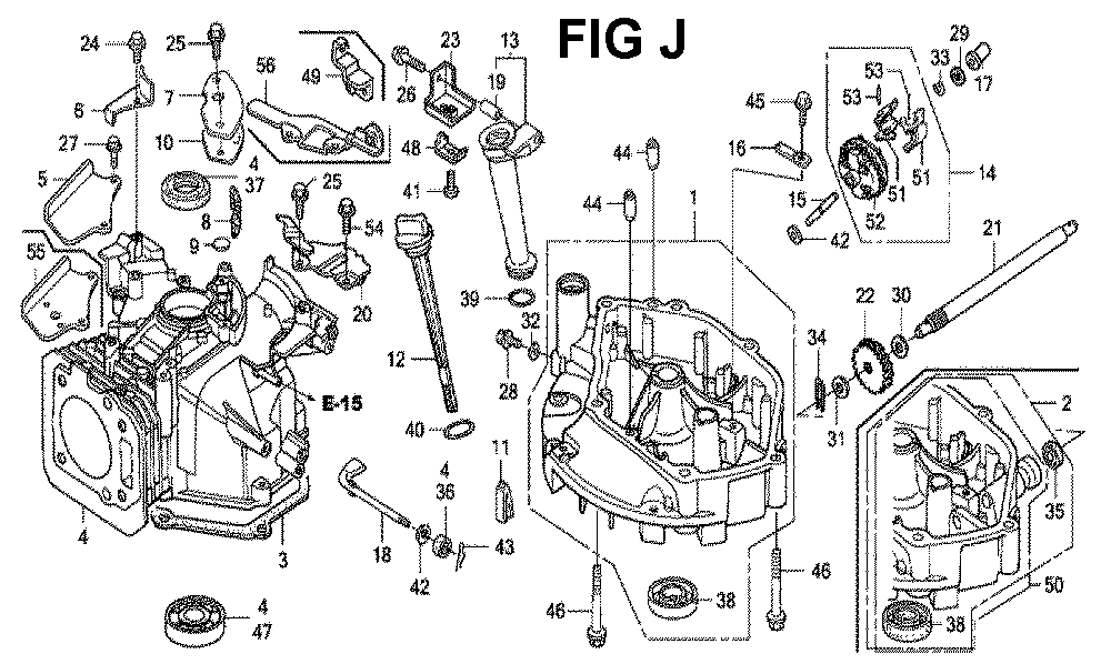 Fig-13 Diagram and Parts List for GXV160UH2 Type N1AB Honda Engine
