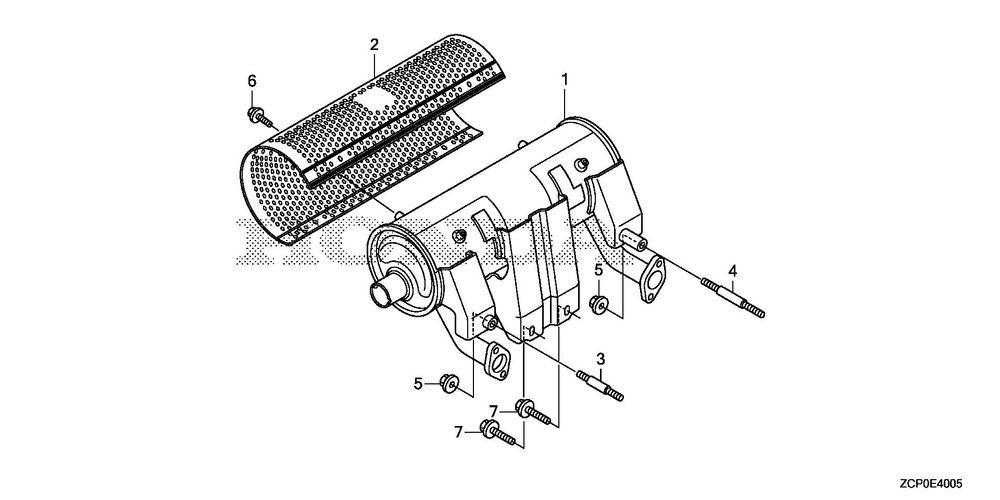 Other Parts (Muffler) (High-R.) Diagram and Parts List for GX630RHX (Type QDX2)(GCAMH-2000001-9999999) Honda Engine